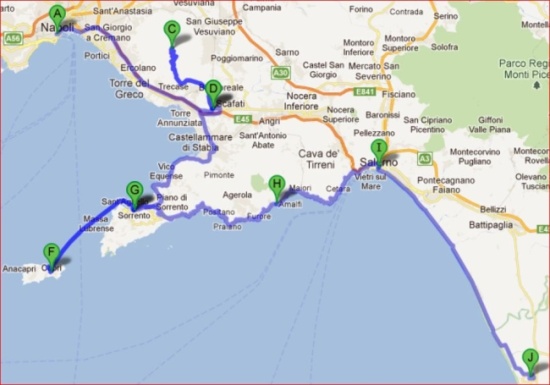 Landkarte von Süditalien